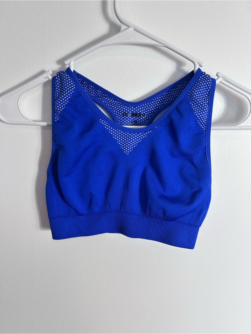 IVY PARK Cobalt Blue Seamless Mesh‎ Sports Bra | S/M